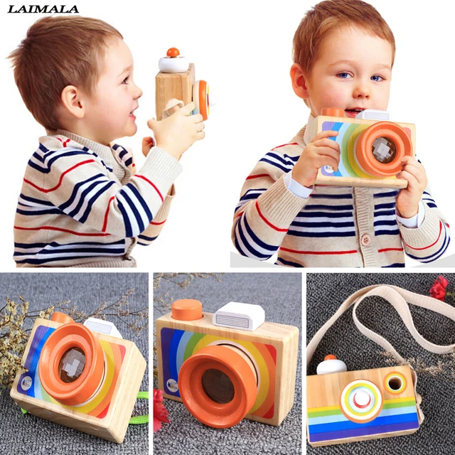 Cute Nordic Hanging Wooden Camera Toy 10*8*5.5cm Room Decor Furnishing Articles Baby Birthday Toy Gifts For Children 5