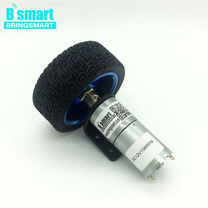 

Bringsmart DC Gear Motor with Mounting Bracket Coupling and Screw Vehicle Wheel Combination for Toy Car Mini DC Motor Kits