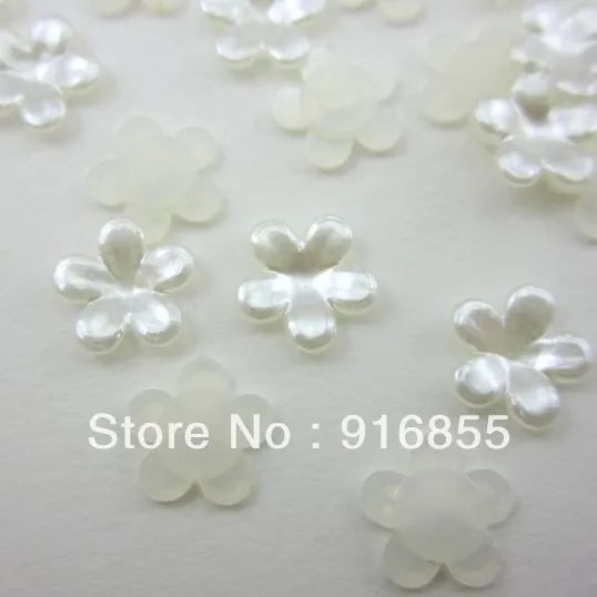 

Free shipping 2000pcs/lot 8mm cream white color Little Daisy shape craft flatback imitation pearl for DIY