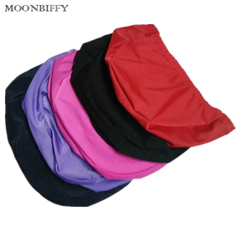 Elastic Fabric Swimming Cap Protect your Ears Long Hair can be covered