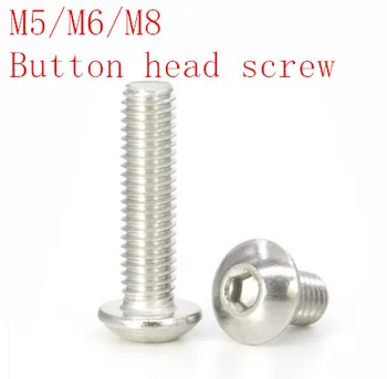 

10PCS ISO7380 M5 M6 M8*L Stainless Steel A2 Hex socket button head cap toy screw