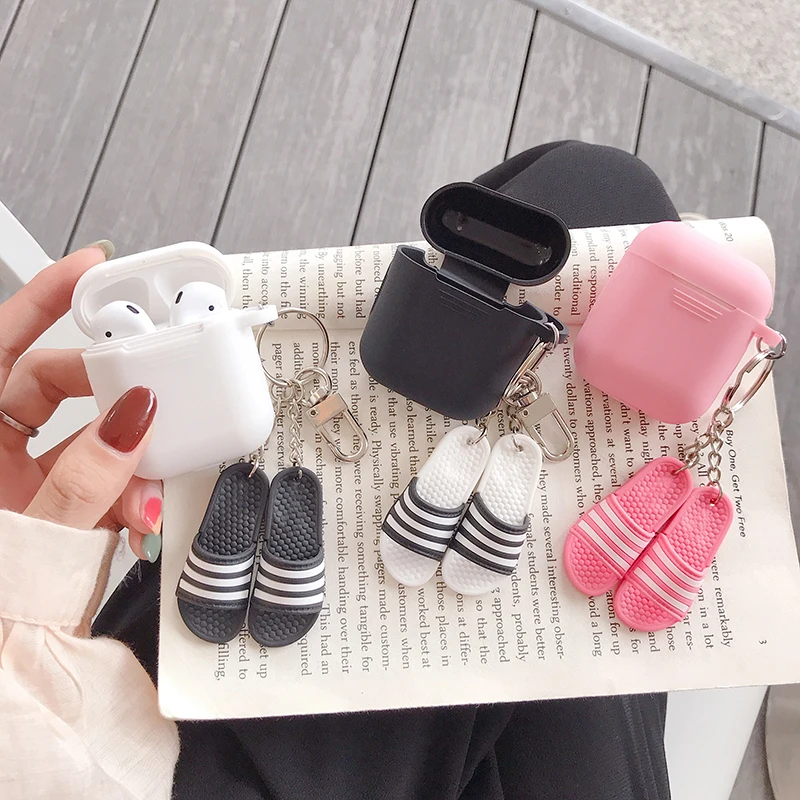 Hot sports brand 3D shoes keychain silicone Wireless Earphone Charging Case for Apple font b AirPods