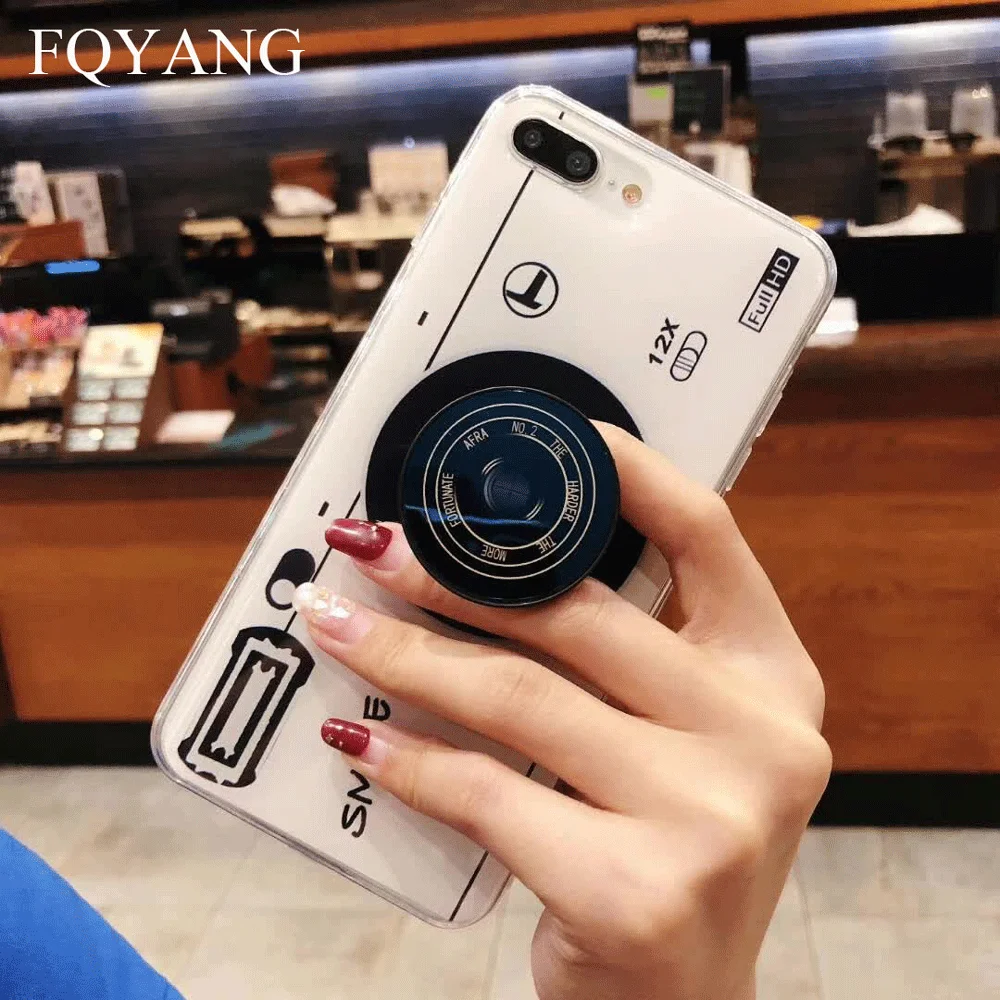 FQYANG 3D старинная камера Чехол для iPhone X XS Max чехол IPhone8 7 6 6S Plus Силиконовая задняя