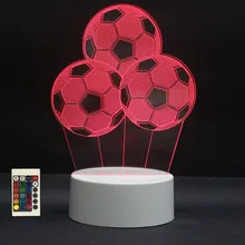 3D LED Night Lights Football 7 Colors Change Touch Switch Hologram Atmosphere Novelty Lamp for Home Decor Visual Illusion Gift 3D LED Night Lights Football 7 Colors Change Touch Switch Hologram Atmosphere Novelty Lamp for Home Decor Visual Illusion Gift
