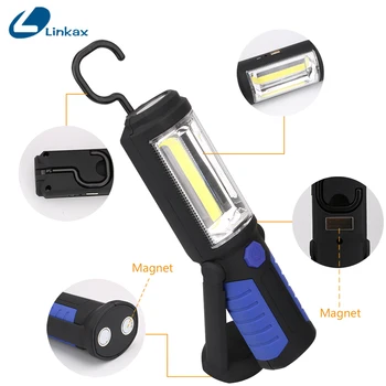 

Portable Magnetic COB LED Working Flashlight Torch Light Battery FlashLight Pen Pocket Lights Torch Chip Flash Light