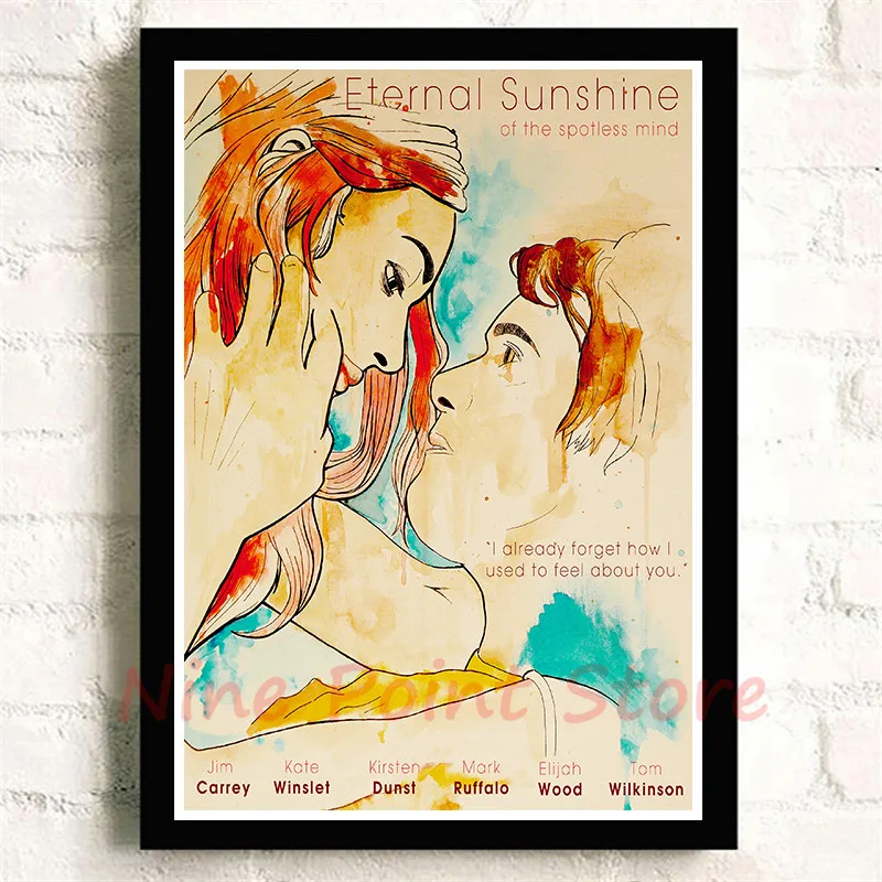 Jim Carrey Eternal Sunshine of the Spotless Mind бумага с покрытием печатает плакат HD изображение украшение дома гостиная бескаркасная
