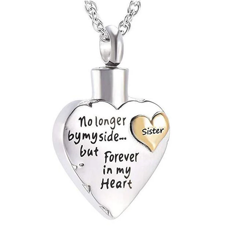 Fashion Cremation Jewelry Stainless Steel Heart Keepsake Ashes Necklace For Men Wowen or Pet Memorial Urn Pendant Necklace 3