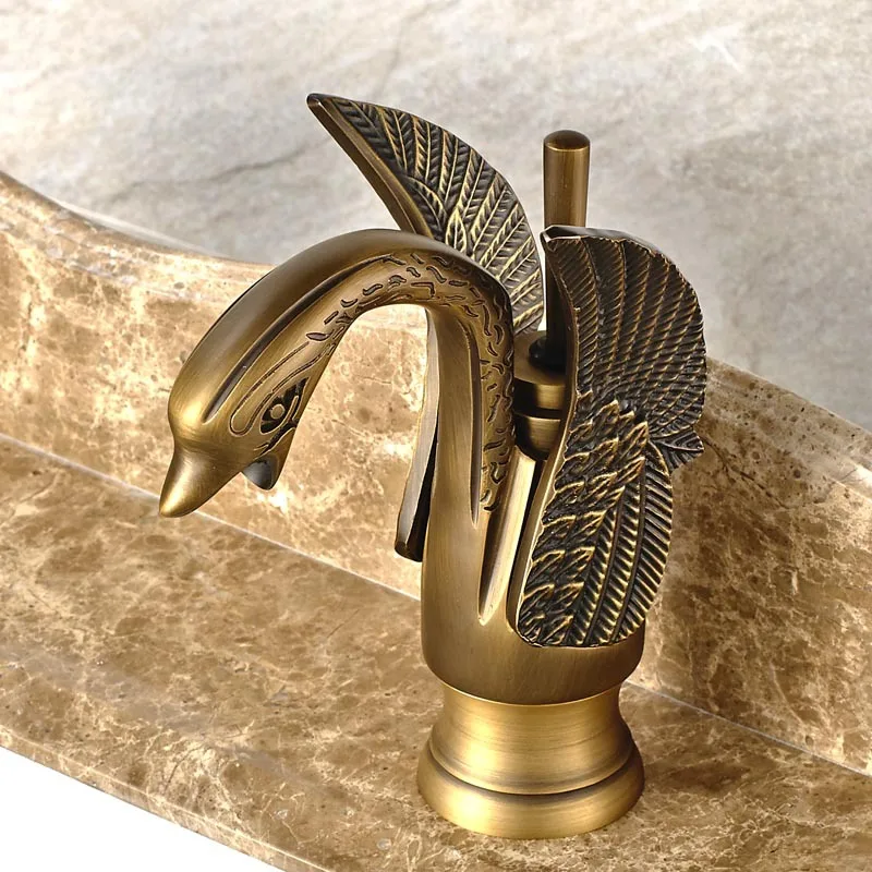 

Faucet of face basin single-connection type all-copper mixing faucets directly Swan single-hole sitting face basin faucet