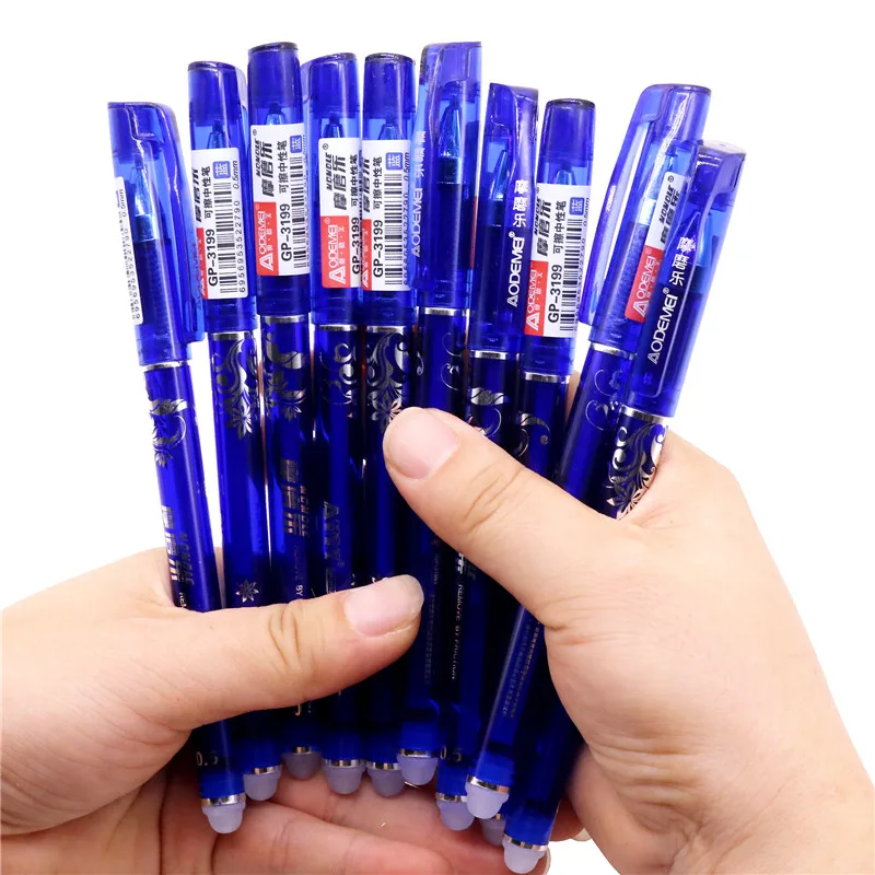 144-pcs-erasable-pen-in-gel-pen-hot-05mm-blue-red-refill-student-stationery-office-writing-pen-color-box-original-packaging