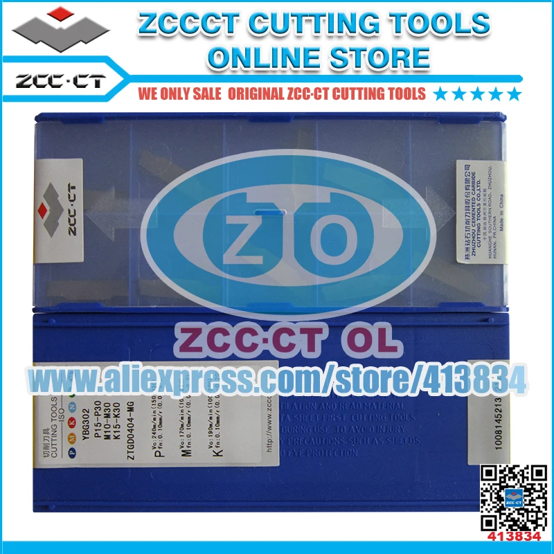 

Free Shipping ZCCCT grooving & turning inserts ZTGD0404-MG YBG302 for steel and stainless steel semi-finish to rough manching