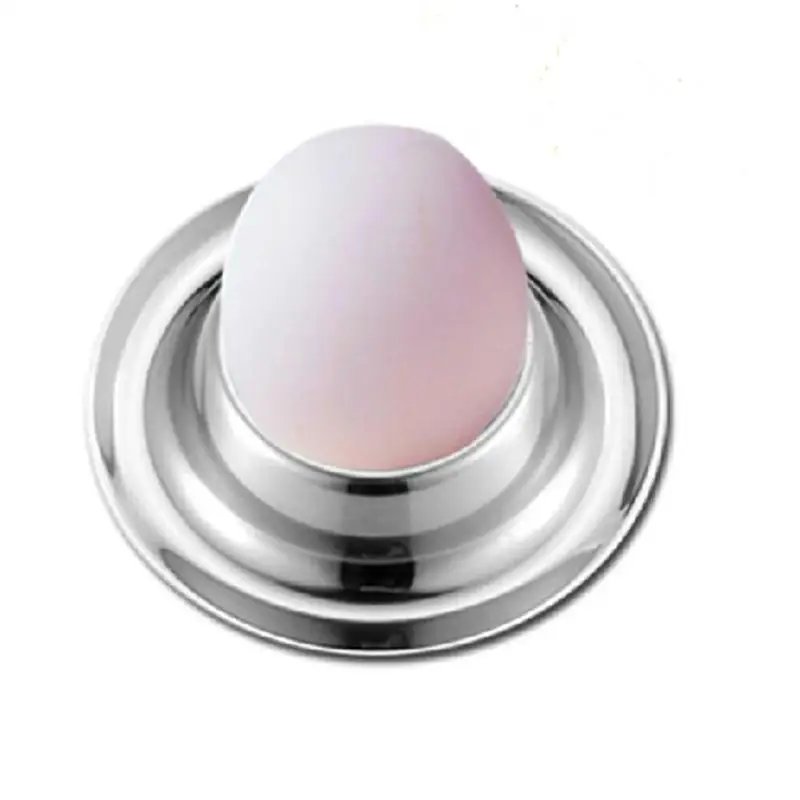 4 шт. Портативный Нержавеющая сталь круглый яйцо держатели чашек(серебро