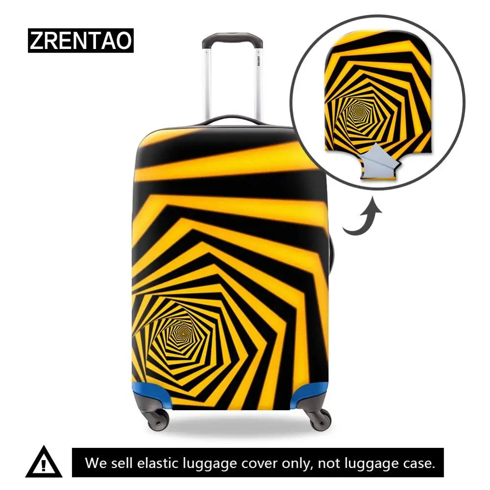striped luggage cover