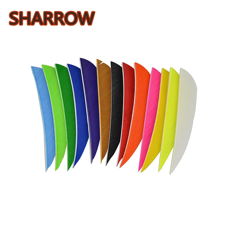 

50pcs 3 Inch Water Drop Fletching Arrow Feathers 13 Colour Turkey Feathers Vanes For Arrow Training Practice Archery Accessories