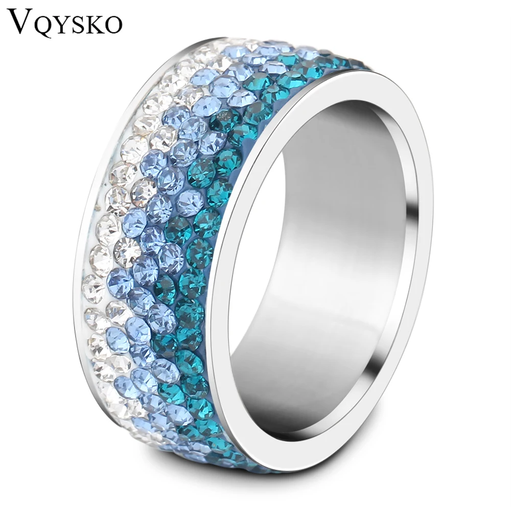 6 7 8 9 different Color Line Crystal Fashion Jewelry font b Ring b font Wholesale