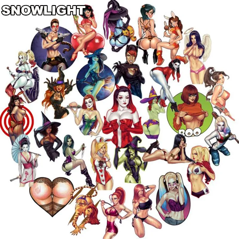 10/30/50pcs/lot Witch Beauty Sexy Girl Graffiti Sticker Luggage Trolley Sticker Movie Graffiti Halle Helmet Decal Diy stickers
