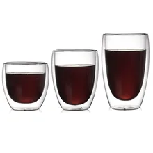 Новая горячая двухслойная термостойкая стеклянная кофейная чашка для дома и кухни SMD66