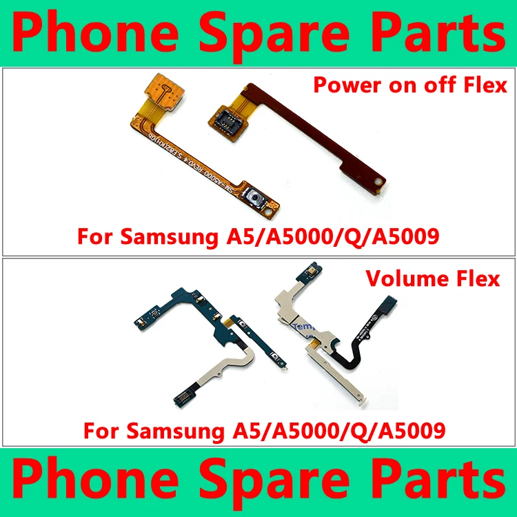 

Kwainee high quality power on off button flex volume button flex cable for samsung A5 A5000 A5000Q A5009