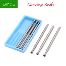 6pcs 1.0~2.3mm Engraving Knife Precision Tungsten Carbide Burrs Milling Cutter Rotary Tools Recessed Grinding Head 2.35mm XiZ