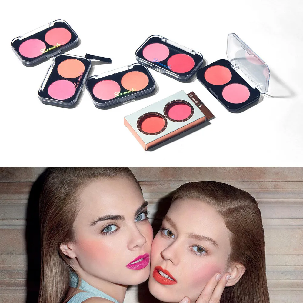 

Trim Rouge Plate With Bright Orange Pink Face Makeup Blush Powder blush makeup palette rubor maquillaje 8W2