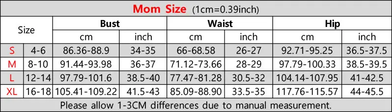 妈妈size