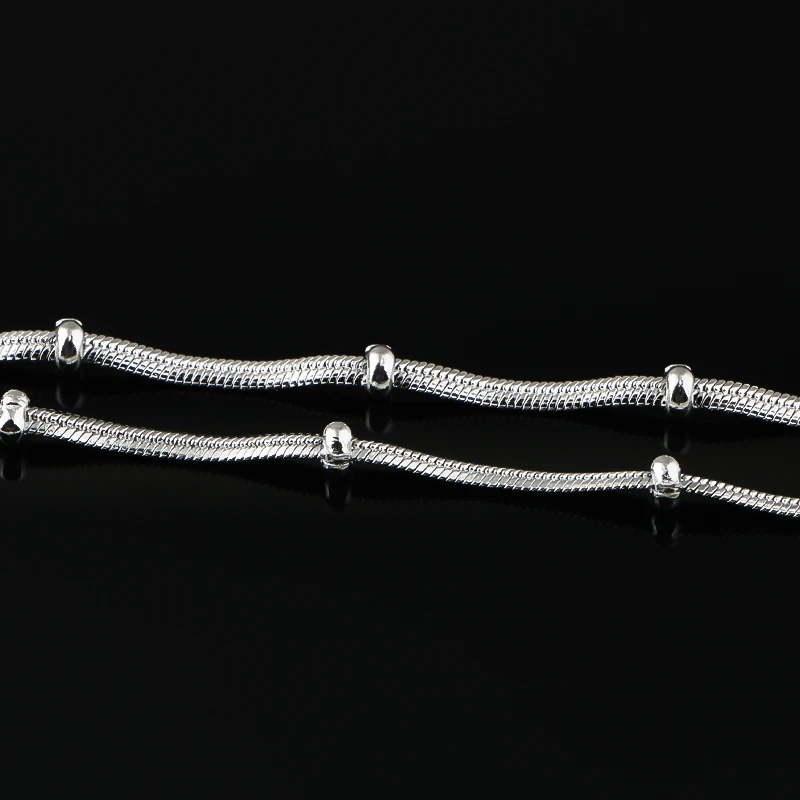 CHUKUI Silver Chain 2mm Stainless Steel Box Necklace Chain For Women Men Locket Pendant Drop Shipping (12)