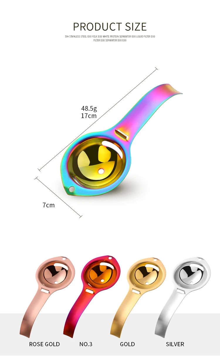 Разделитель для яиц 304 из нержавеющей стали 2 шт разделитель желтка и Белка разделительный Инструмент Кухонные гаджеты Инструменты