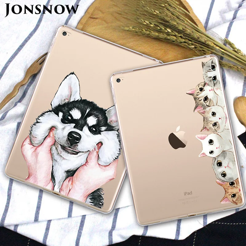 Jonsnow Мягкий силиконовый чехол для iPad 2017 9,7 дюймов пудинг противоскольжения ТПУ Tablet рисунком защитный чехол для iPad 2018 9,7 дюймов