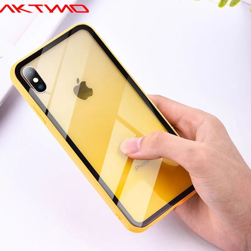 

Fashion Gradual Silicone Gradient Slim Back Cover For iPhone Xs Max Xr X 8 7 6 6S Plus 7Plus Case Shell Shockproof Bumper Cases