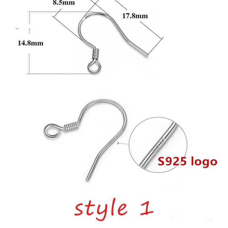 2 шт., 925 пробы, Silve, застежка для серег, фурнитура для изготовления ювелирных изделий, Заушник, аксессуары, сделай сам, для женщин, модные серьги, HandmadeSupplier