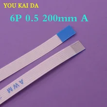100 adet Yeni FFC FPC düz esnek 6 p kablo 0.5mm pitch 6 pin İleri Uzunluk 200mm Genişlik 3.5mm 6pin Şerit Flex Kablo