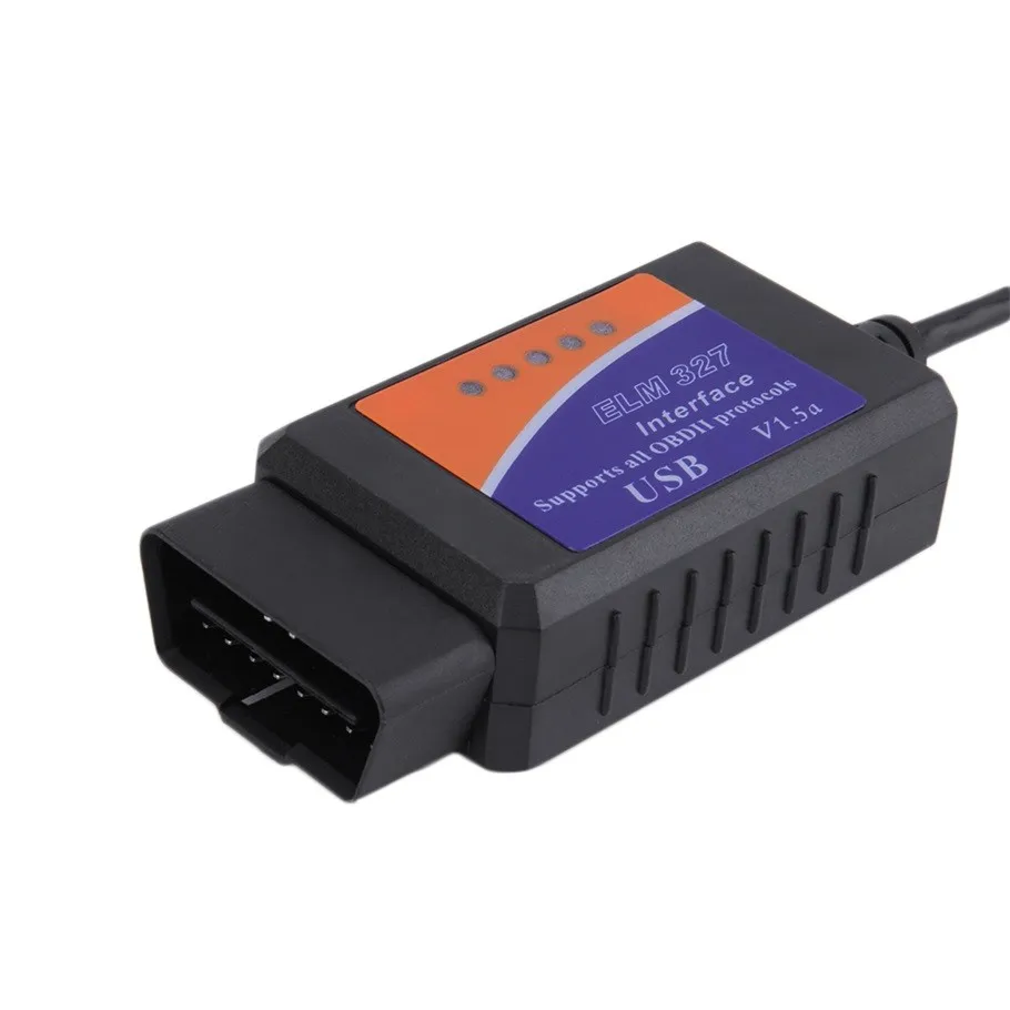 Высокое качество V1.5ELM327 USB кабель пластиковый автоматический считыватель кодов интерфейс CAN-BUS тестер ELM 327 кабель работает мультибрендовый автомобиль