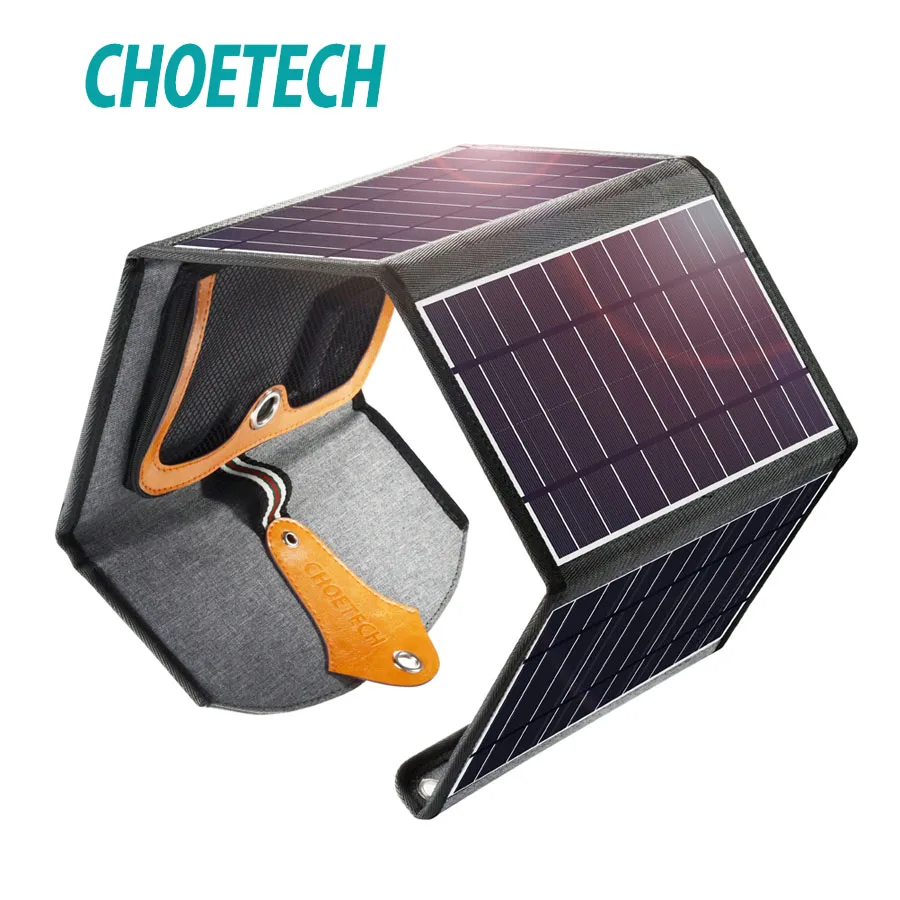

CHOETECH Solar Panel 5V/2.4A 22W USB Output Devices Portable Waterproof Solar Panels for iPhone X/XS/8/7/6s/Plus Phone Battery