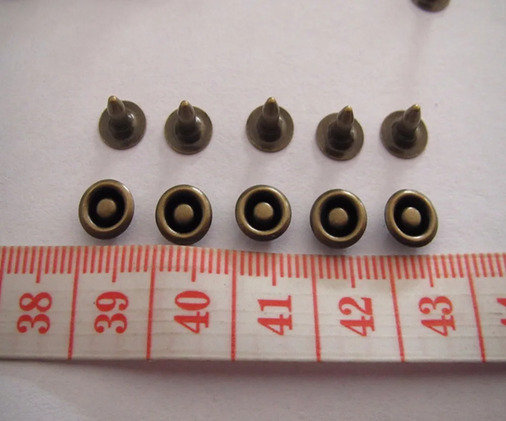 

Free shipping 7mm brass jeans rivet for jeans plating antique brass jeans button nail 200set