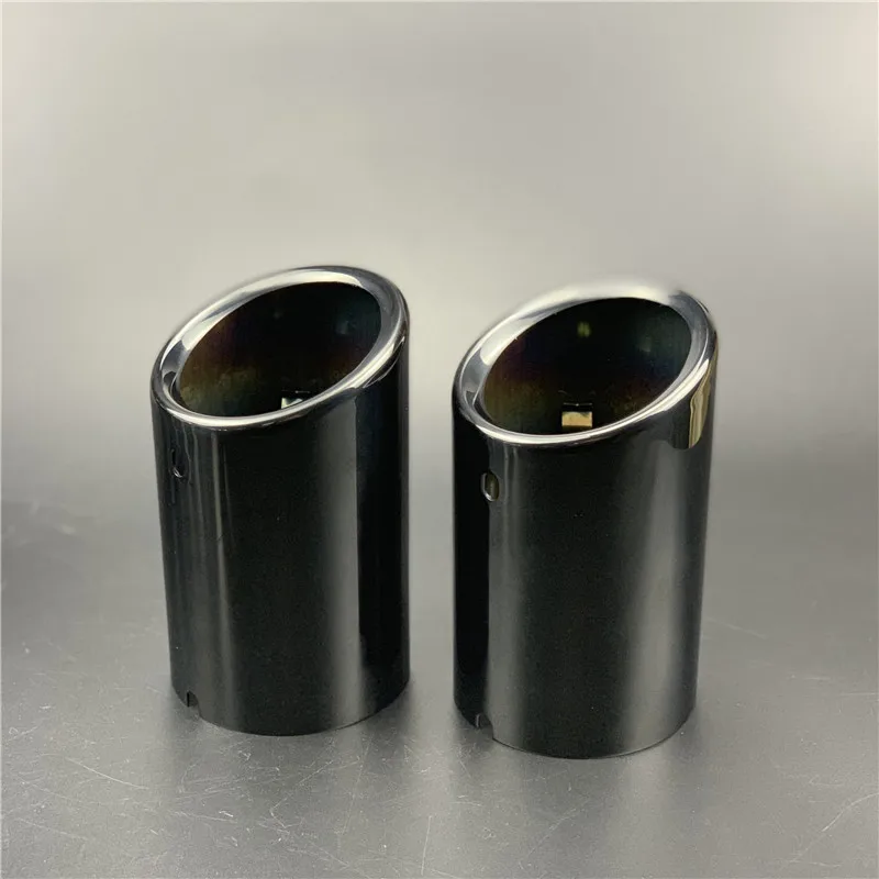 2pcs Car Exhaust Tip Muffler Pipe Cover For Audi Q3 Auto Accessories For Volkswagen Tiguan 2011 - Цвет: Black 2pc