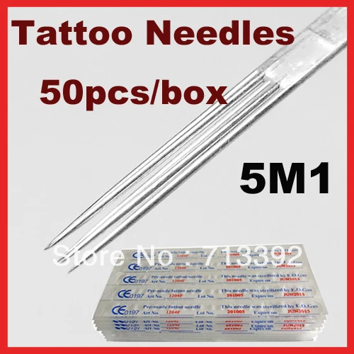50pcs 5M1 Hot Sale Disposable sterilized Tattoo Machine Needles Free