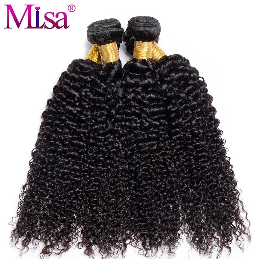 

10- 30 inch Brazilian Kinky Curly Hair Bundles 3 Pieces 100% Human Hair Weave Bundle deals Remy Hair Extensions Mi Lisa Hair