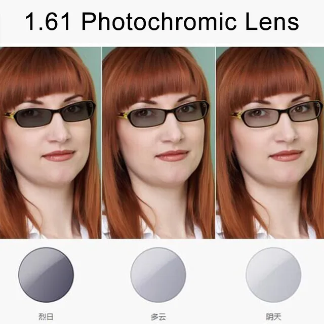1.61 MR 8 A grade Photochromic Gray Brown Optical Lenses For Myopia