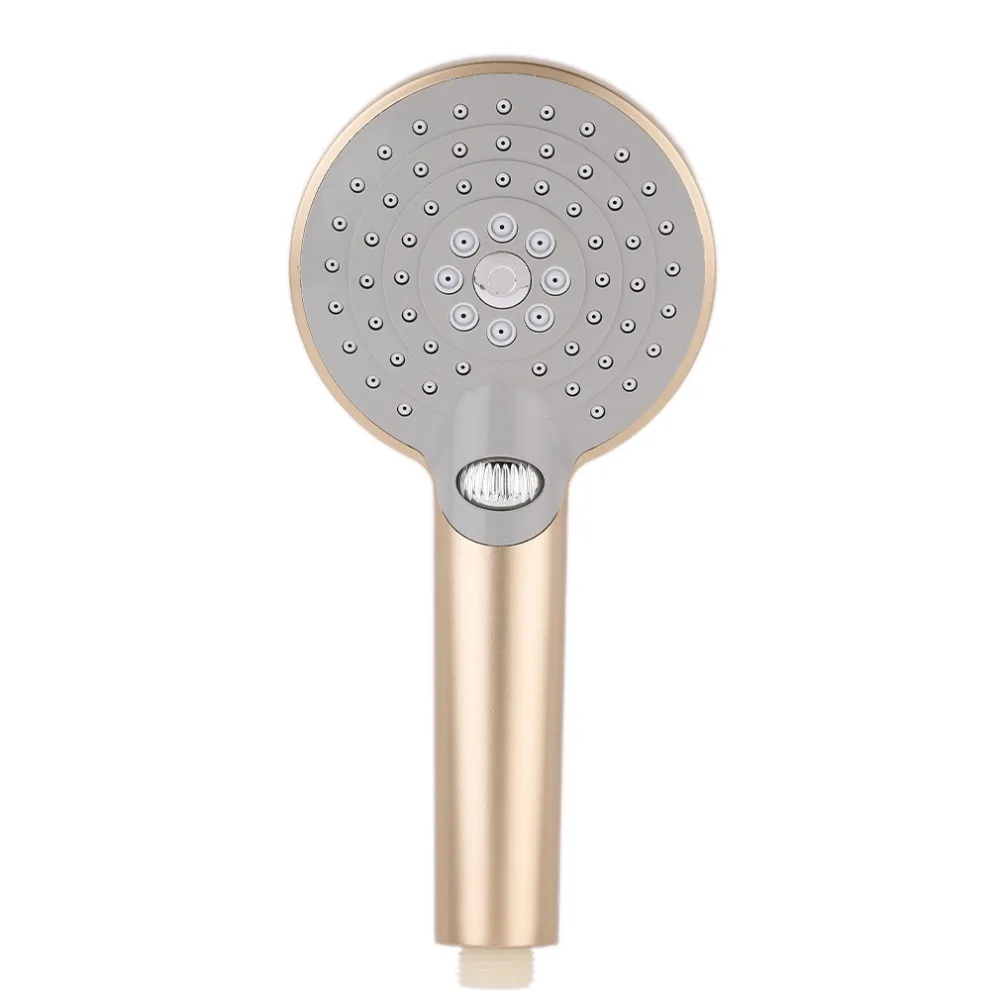 

62Hole ABS Golden Handheld Water Saving Pressure Rain Shower Nozzle Aerator Head Bathroom SPA Water Booster Showerhead Home Use