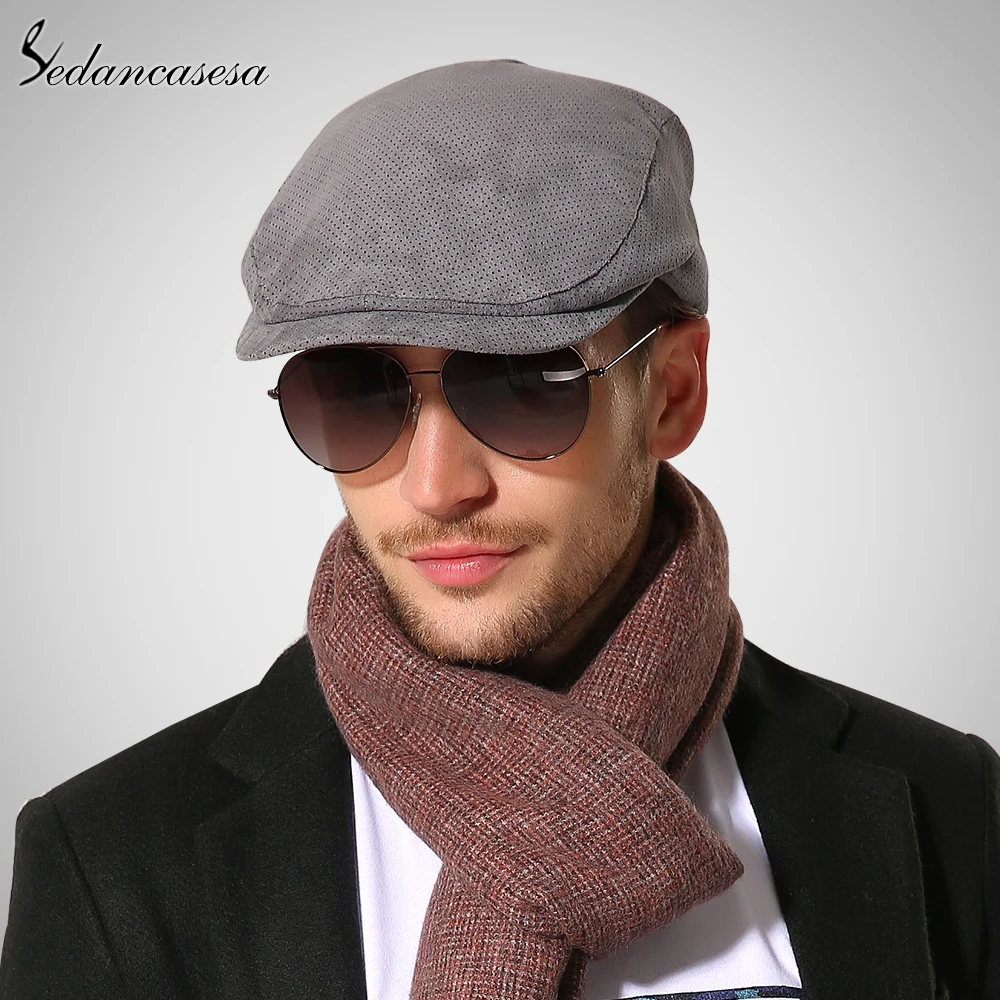 Vintage Gatsby Newsboy Cap Men Women Grey Ivy Hat Summer Breathable