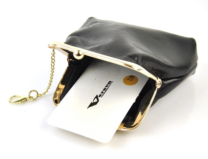 Женская натуральная кожа Kiss Lock сумка для монет винтажная ретро кредитная держатель для карт чехол из натуральной коровьей кожи кошелек дамская сумочка новинка