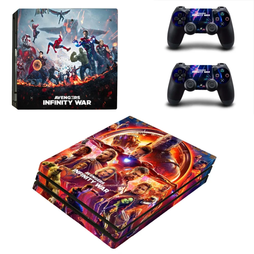 

The Avengers Infinity War PS4 Pro Skin Sticker Decal for PlayStation 4 Console and 2 Controller PS4 Pro Skin Sticker Vinyl
