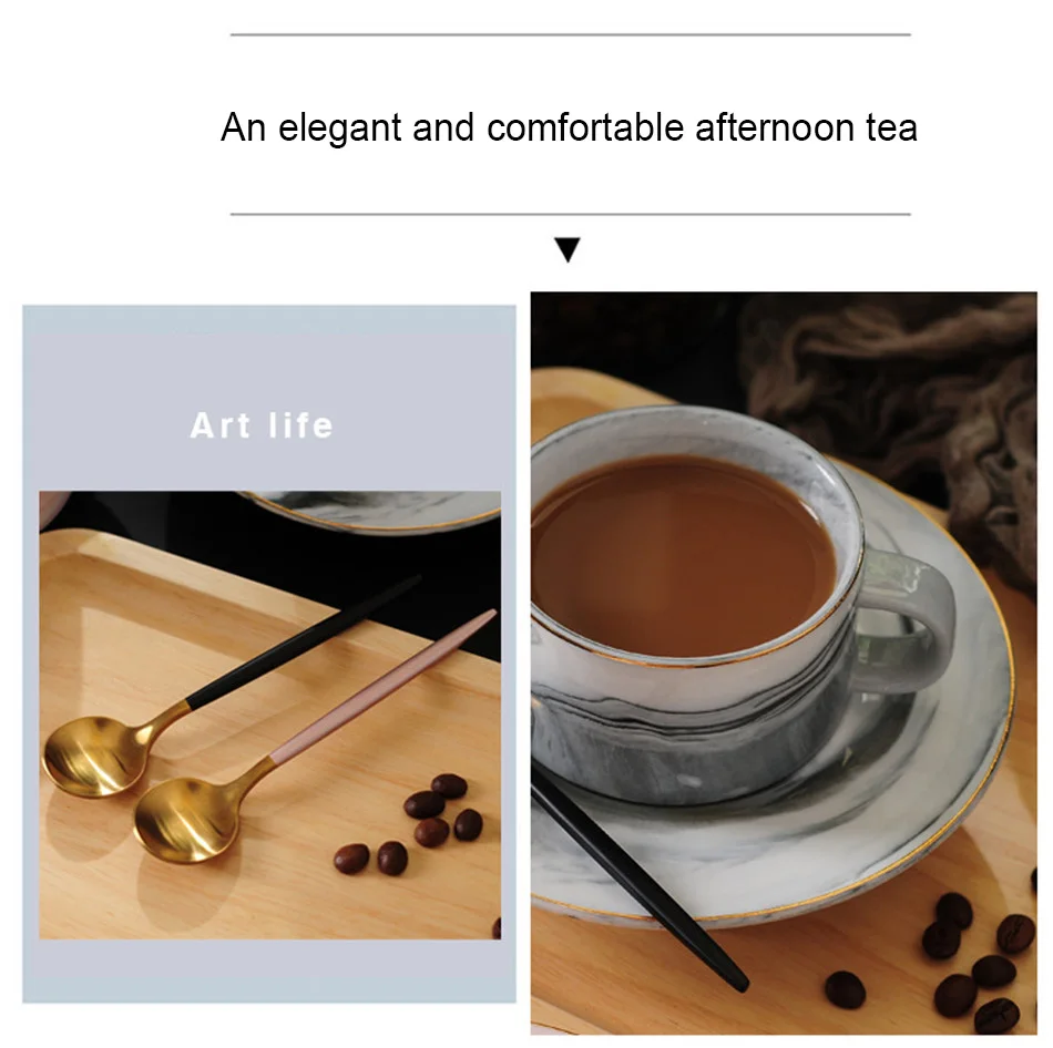 Marbled Ceramic Mug Creative Gold Plating  Milk Coffee Tea Breakfast Porcelain Golden Cup MRS MR Couple Gift Wedding Decor 220ml (7)