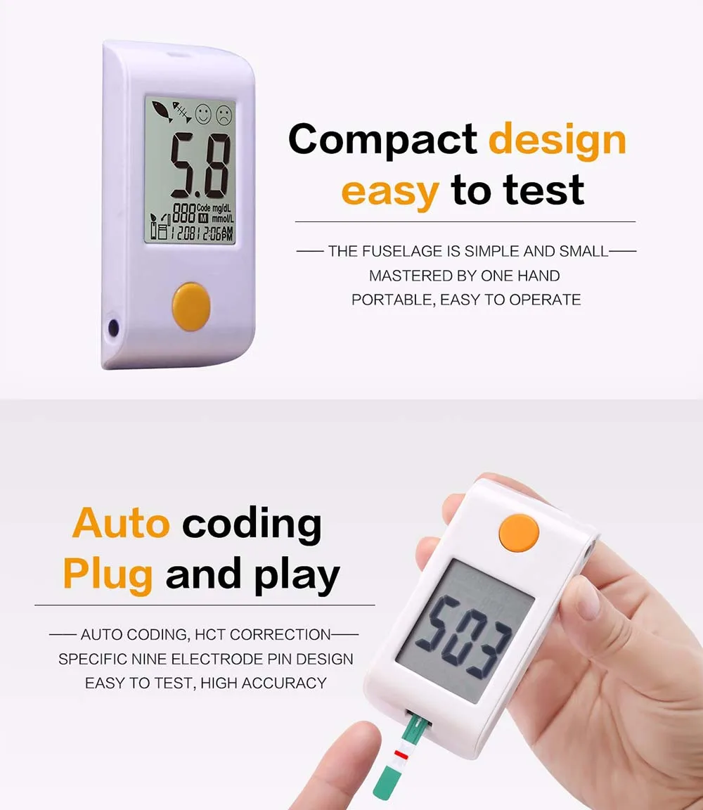 Руководство по английскому стандарту mmol/L измеритель уровня сахара в крови с тестовыми полосками и ланцетами GLM-73 диабета безопасный точный умный измеритель уровня глюкозы в крови