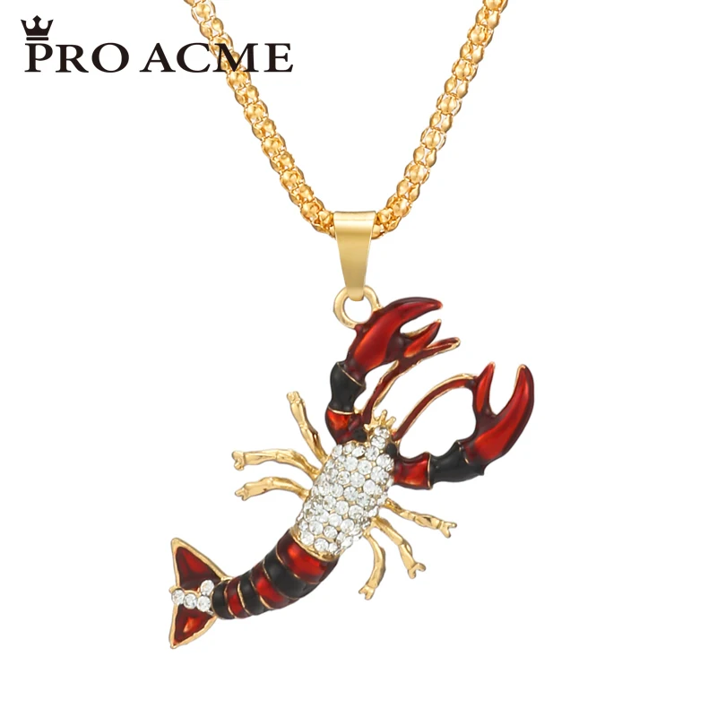 Buy Pro Acme Fashion Red Lobster Crystal Long Chain