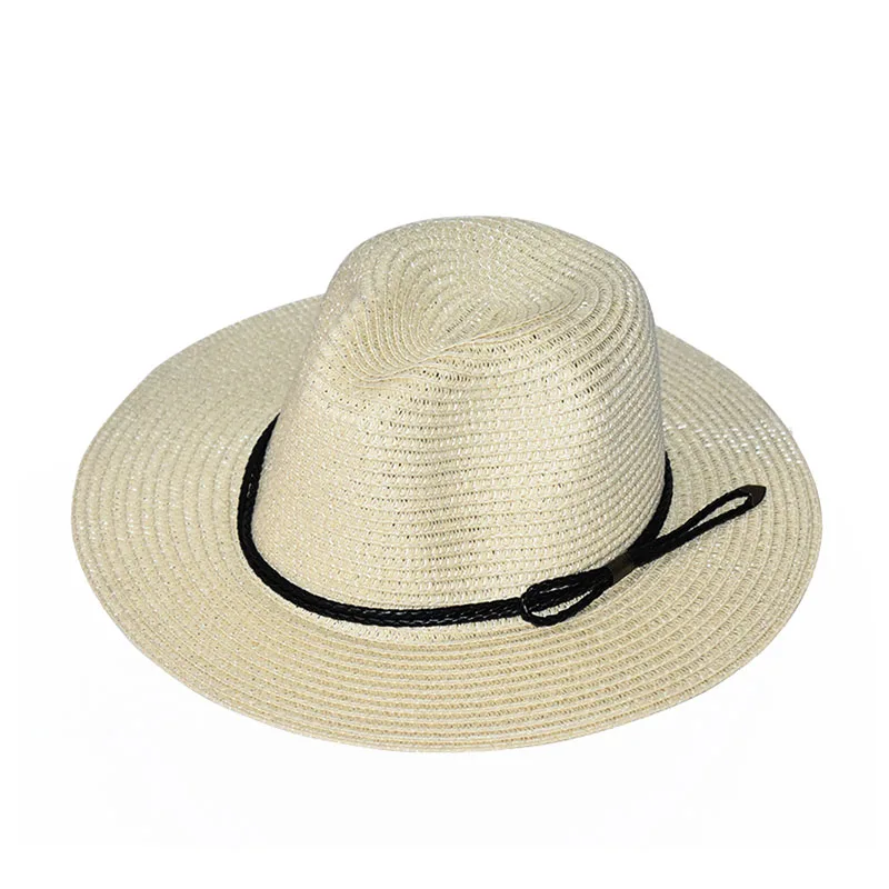 Летняя женская соломенная шляпа с широкими полями, женские шляпы от солнца, складная Панама, Пляжная Шляпа - Цвет: 03