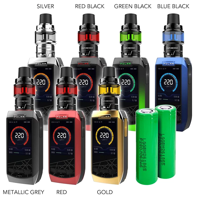 

Authentic Vaporesso POLAR Kit with 220W Cascade Baby SE Tank 6.5ml GT Meshed 0.18 ohm Coil - 7 Colors