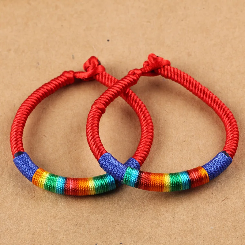 

Colorful Knotted Red Rope Lucky Bracelets Women Men Charm Bracelet Hand Knotted Jewelry Accessorie Gift Drop Shipping Wholesale