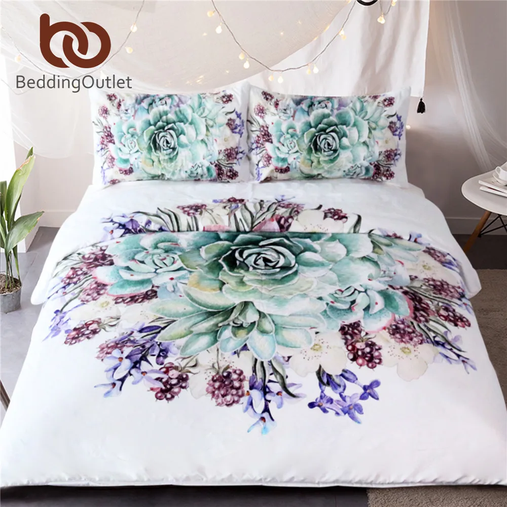 Popular Floral Bedding Setsbuy Cheap Floral Bedding Sets Lots - Beddingoutlet Green Succulents D Bedding Sets Duvet Cover Set Flower Plantprinted Pcs Floral Bed Cover popular floral bedding setsbuy cheap floral bedding sets lots - beddingoutlet green succulents d bedding sets duvet cover set flower plantprinted pcs floral bed cover