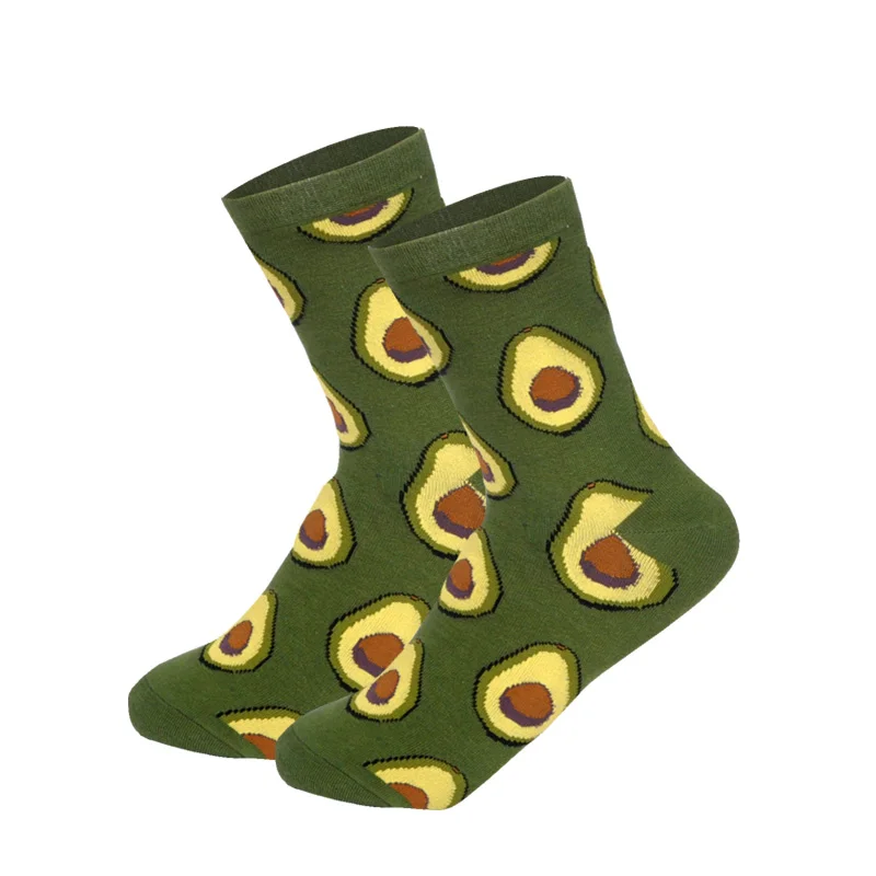 Женские носки в японском стиле Харадзюку, счастливые фрукты, цветы, известное искусство, Живопись Ван Гога, носки по щиколотку, забавные подарки