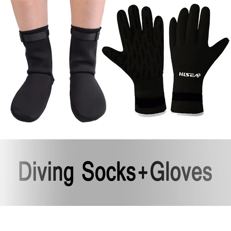 swimming gloves and socks